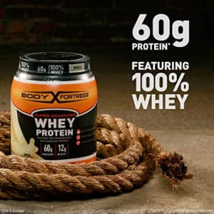 Body Fortress Super Advanced Whey Protein Powder, Gluten Free, Chocolate, 5 Lbs for $58