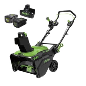 Greenworks 80V 22" Cordless Battery Single-Stage Snow Blower for $374