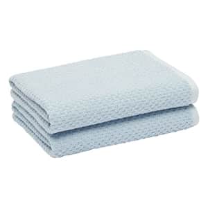 Amazon Basics Odor Resistant Textured Bath Towel, 30 x 54 Inches - 2-Pack, Light Blue for $31