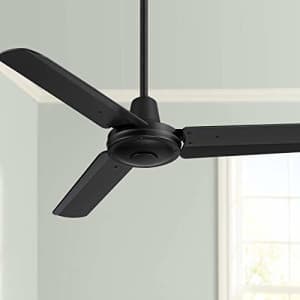 Casa Vieja 44" Plaza DC Modern Industrial 3 Blade Indoor Outdoor Ceiling Fan with Remote Control Matte Black for $200