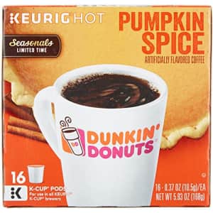 Dunkin Donuts Pumpkin Spice Flavor K-Cups for Keurig Coffee Brewers, 16 Count for $52