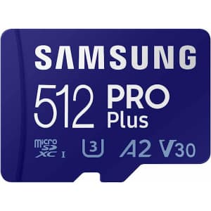Samsung 512GB Pro Plus microSD Memory Card + Adapter for $29