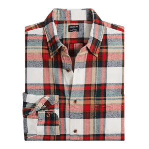 J.Crew Men's Slim Plaid Flannel Shirt for $11