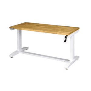 Husky 52" Adjustable Height Solid Wood-Top Work Table for $189