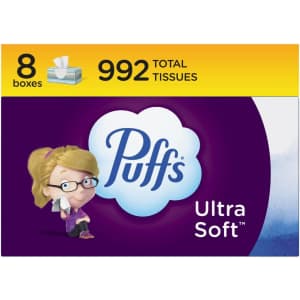 Puffs Ultra Soft Non-Lotion Facial Tissue 124-Count Box 8-Pack: 3 for $28 via Sub & Save