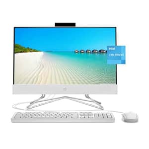 2022 Newest HP All-in-One Desktop, 21.5" FHD Display, Intel Celeron G5905T, 12GB RAM, 256GB PCIe for $688