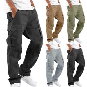 Men's Ripstop Quick-Dry Cargo Pants for $8