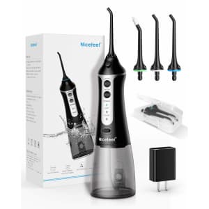 Nicefeel Cordless Water Flosser Teeth Cleaner for $19