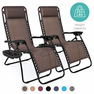 Best Choice Products Set of 2 Adjustable Zero Gravity Lounge Chair Recliners for Patio, Pool w/Cup for $90 Best Choice Products Set of 2 Adjustable Zero Gravity Lounge Chair Recliners for Patio, Pool w/Cup for $90