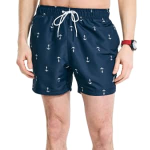 Nautica Men's Quick Dry 5" Swim Trunks for $18
