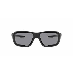 Oakley Men's OO9452 Rectangular Sunglasses, Matte Black/Grey, 65mm for $179