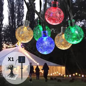 Bexdir 21.3-Foot LED Solar String Lights for $7