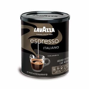 Lavazza Espresso Italiano Ground Coffee Blend, Medium Roast, 8-Ounce Cans,Pack of 4 (Packaging may for $26 Lavazza Espresso Italiano Ground Coffee Blend, Medium Roast, 8-Ounce Cans,Pack of 4 (Packaging may for $26
