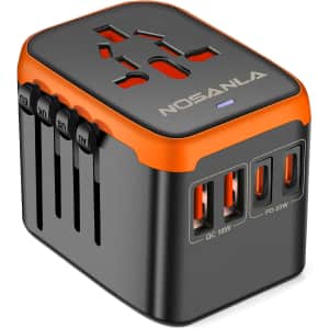 All-in-One Universal Travel Outlet Adapter w/ USB for $16