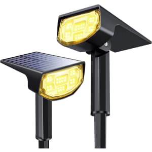 Airmee Solar LED Landscape Spotlight 2-Pack for $11