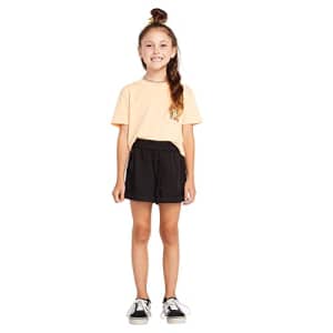 Volcom Girls' Sunday Strut Rolled Cuff Short, Black Out for $42