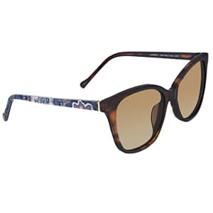 Vera Bradley Women's Kassie Polarized Square Sunglasses, Java Navy Camo, 55 for $42