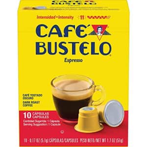 Cafe Bustelo Caf Bustelo Espresso Dark Roast Coffee, 40 Count Capsules for Espresso Machines, 11 Intensity for $39