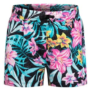 Hurley Girls' Knit Pull On Shorts, Pink Floral, L for $14