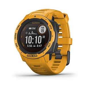Garmin Instinct Solar, Solar-Powered Rugged Outdoor Smartwatch, Built-in Sports Apps and Health for $200
