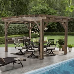 Backyard Discovery Silverton 14x10-Foot Cedar Pergola w/ Electric Outlets for $1099 for members only Backyard Discovery Silverton 14x10-Foot Cedar Pergola w/ Electric Outlets for $1099 for members only