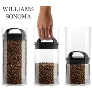 Williams-Sonoma Press-N-Seal Premium Airtight Glass Storage Canisters: 86-oz. or two 6-oz. for $12
