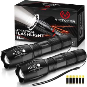 Victoper LED Flashlight 2-Pack for $13