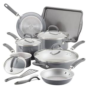 Rachael Ray Create Delicious Nonstick Cookware Induction Pots and Pans Set, 13 Piece - Gray Shimmer for $170