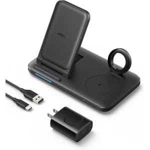 Anker Foldable 3-in-1 Wireless Charging Station for $26