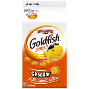 Pepperidge Farm Goldfish Cheddar Crackers 30-oz. Carton 2-Pack for $9 via Sub & Save Pepperidge Farm Goldfish Cheddar Crackers 30-oz. Carton 2-Pack for $9 via Sub & Save