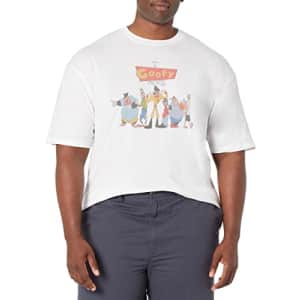 Disney Big & Tall Goofy Movie Hyuck Men's Tops Short Sleeve Tee Shirt, White, XX-Large Tall for $8