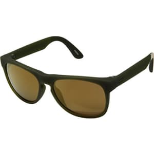 TOMS Manu Aviator Sunglasses, Matte Rifle Green/Gold Mirror, 57-16-142 for $83
