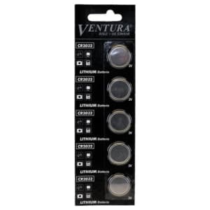 Ventura Pack of 5 Replacement CR2032 Batteries (Silver, 3 Volt) for $36