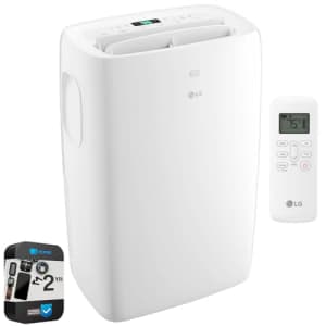 LG LP0621WSR 6,000 BTU Portable Air Conditioner and Dehumidifer (Renewed) Bundle with 2 YR CPS for $275