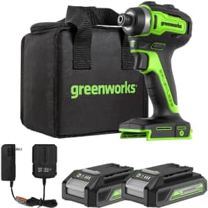 Greenworks 24V 1/4" Cordless Impact Driver Kit w/ 2 Batteries for $75