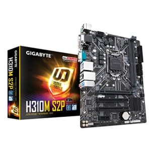 GIGABYTE H310M S2P (LGA1151/ Intel/ H310/ Micro ATX/Ultra Durable/ 8118 Gaming LAN/ DDR4/ HDMI 1.4/ for $71