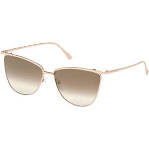 Tom Ford VERONICA FT 0684 ROSE GOLD/BROWN SHADED 58/14/140 unisex Sunglasses for $215