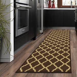 Ottomanson OTH2328-20X59 Ottohome Trellis Runner Rug, 20''X59'', Brown for $24 Ottomanson OTH2328-20X59 Ottohome Trellis Runner Rug, 20''X59'', Brown for $24