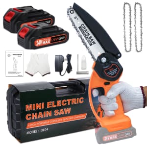 Nexpow 6" 24V Mini Chainsaw w/ 2 batteries and charger for $50 Nexpow 6" 24V Mini Chainsaw w/ 2 batteries and charger for $50