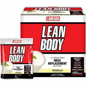 Labrada Nutrition Labrada Lean Body MRP All-In-One Vanilla Meal Replacement Shake, 40g Protein, Whey Blend, 8g for $110