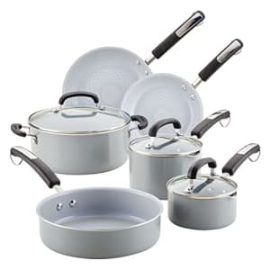Farberware EcoAdvantage Ceramic Nonstick Cookware / Pots and Pans Set, 13 Piece - Gray for $120