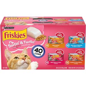 Purina Friskies Wet Cat Food 40-Piece Variety Pack for $28