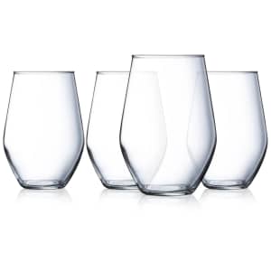 Luminarc Concerto 19-oz. Stemless Wine Glasses 4-Pack for $5 Luminarc Concerto 19-oz. Stemless Wine Glasses 4-Pack for $5