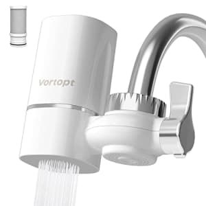 Vortopt T1 Faucet Water Filter for $18