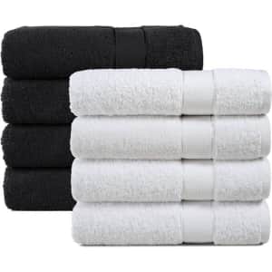 XL 100% Cotton Bath Towel 4-Pack for $24
