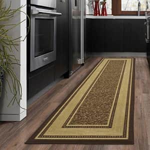 Ottomanson OTH2208-2X7 Ottohome Bordered Runner Rug, 1'10" X 7', Chocolate Brown, 7 Feet for $48 Ottomanson OTH2208-2X7 Ottohome Bordered Runner Rug, 1'10" X 7', Chocolate Brown, 7 Feet for $48