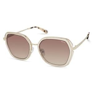 Kenneth Cole New York Women's Geometric Sunglasses, Shiny Beige/Gradient Brown, 58mm for $17