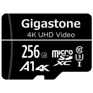 Gigastone 256GB Micro SD Card, 4K UHD Video, Surveillance Security Cam Action Camera Drone for $30