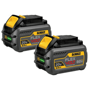 DeWalt FlexVolt 20V/60V Max 6Ah Li-ion Battery 2-Pack: $143