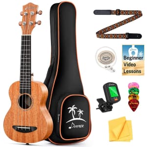 Donner Soprano Ukulele Beginner Kit for $48